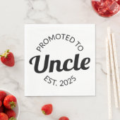 Serviette En Papier Promu À Oncle Est. 2025 I (En situation)