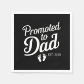 Serviette En Papier Promu À Papa EST 2025 Drôle Bientôt Être Papa (Devant)