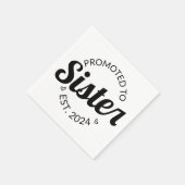 Serviette En Papier Promu À Soeur Est. 2024 I (Coin)