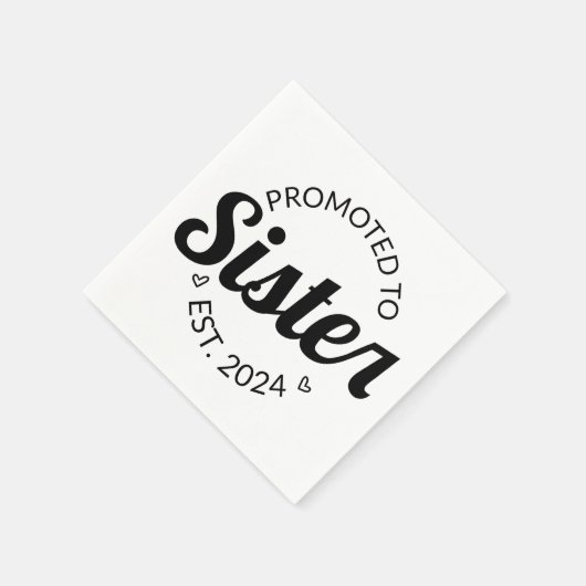 Serviette En Papier Promu À Soeur Est. 2024 I (Coin)