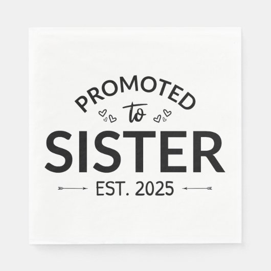 Serviette En Papier Promu À Soeur Est. 2025 II (Devant)