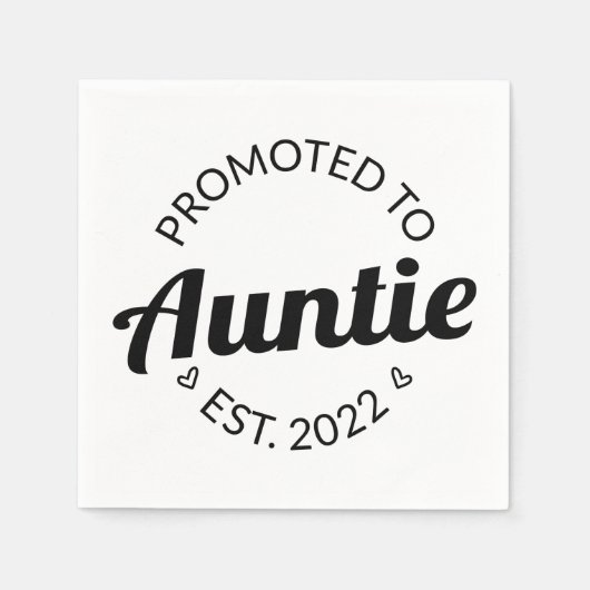Serviette En Papier Promu À Tante Est. 2022 I (Devant)