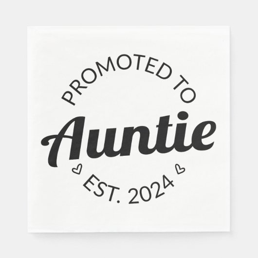 Serviette En Papier Promu À Tante Est. 2024 I (Devant)
