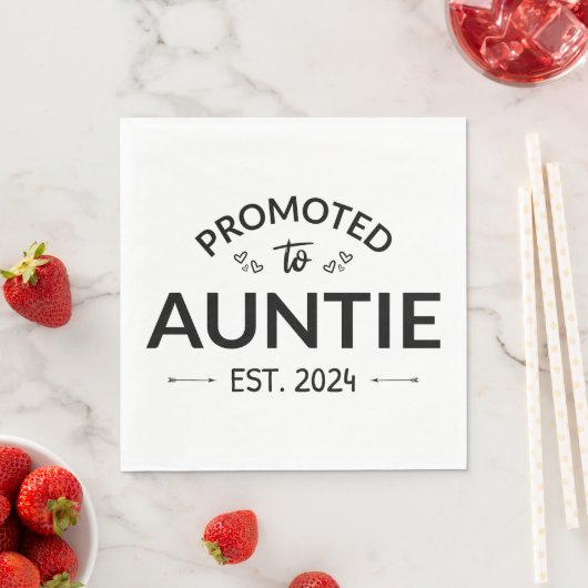 Serviette En Papier Promu À Tante Est. 2024 II (En situation)