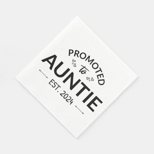 Serviette En Papier Promu À Tante Est. 2024 II (Coin)