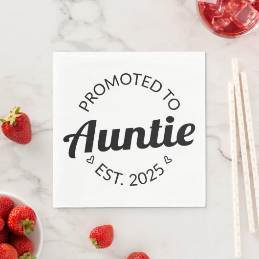 Serviette En Papier Promu À Tante Est. 2025 I (En situation)