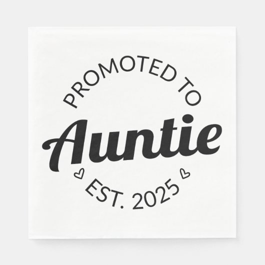 Serviette En Papier Promu À Tante Est. 2025 I (Devant)