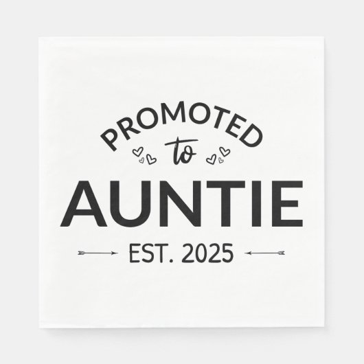 Serviette En Papier Promu À Tante Est. 2025 II (Devant)