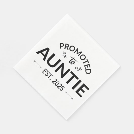 Serviette En Papier Promu À Tante Est. 2025 II (Coin)