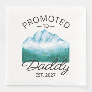 Serviette En Papier Promu Papa Estimé 2027 Annonce Nouveau Papa VI
