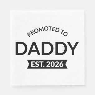 Serviette En Papier Promu Papa Prévu 2026 II