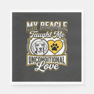 Serviette En Papier Propriétaire de chien d'amour inconditionnel Beagl