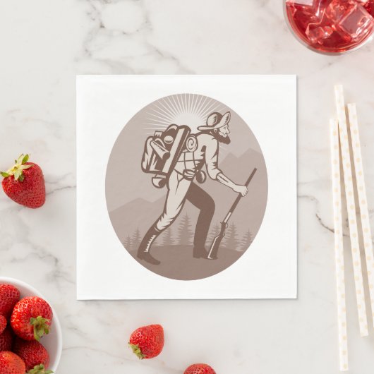 Serviette En Papier Prospector Miner Randonnée (En situation)