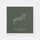 Serviette En Papier Prost ! Vert de mousse Minimal Cocktail pour toute (Devant)