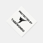Serviette En Papier Protected by taekwondo (Coin)