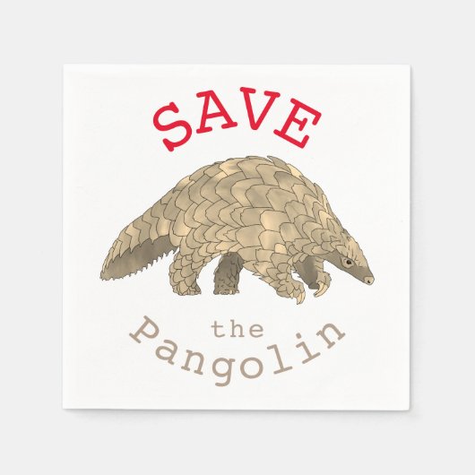 Serviette En Papier Protéger les pangolins et les droits des animaux m (Devant)