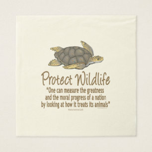 Serviette En Papier Protéger les tortues de mer