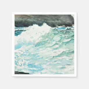 Serviette En Papier Prouts Neck, tableau d'art de Winslow Homer,