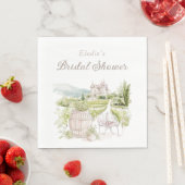 Serviette En Papier Provence Élégant Château Mariage Pays Français (En situation)