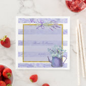 Serviette En Papier Provence Lavande Purple Fleur Mariage Floral (En situation)