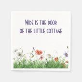 Serviette En Papier Proverbe Irlandais Avec Fleur sauvage (Devant)