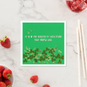 Serviette En Papier proverbe irlandais avec shamrock (En situation)