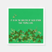 Serviette En Papier proverbe irlandais avec shamrock (Devant)