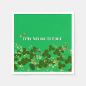 Serviette En Papier proverbe irlandais avec shamrock (Devant)