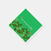 Serviette En Papier proverbe irlandais avec shamrock (Coin)