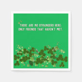 Serviette En Papier proverbe irlandais avec shamrock (Devant)