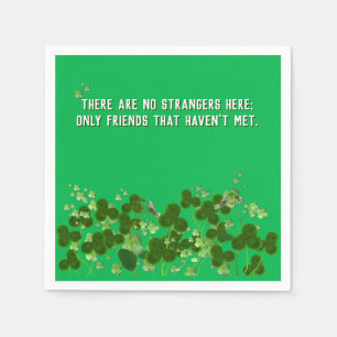 Serviette En Papier proverbe irlandais avec shamrock