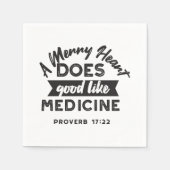 Serviette En Papier Proverbes 17:22 'Un Coeur Joyeux' (Devant)