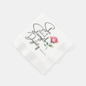 Serviette En Papier Proverbes 31:25 Elle est habillée Bible Verse Fleu (Coin)