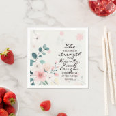 Serviette En Papier Proverbes 31:25 Elle est habillée de force (En situation)