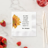 Serviette En Papier Proverbes 31:25 Grande Chrétienne Femme Tournesol (En situation)