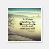 Serviette En Papier Proverbes 3:6 Il dirigera votre chemin Bible Verse (Devant)