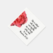 Serviette En Papier Proverbs 31:25 Red Rose Christian Woman (Coin)