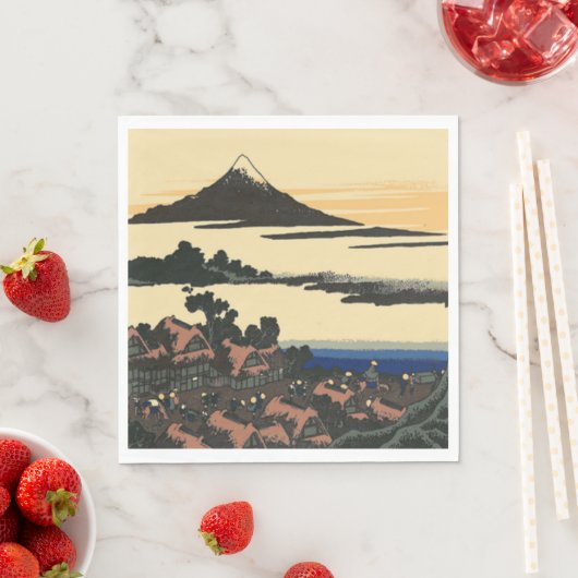 Serviette En Papier Province ancienne de Kai | Katsushika Hokusai dess (En situation)