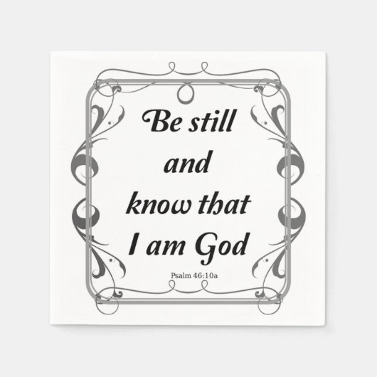 SERVIETTE EN PAPIER PSALM 46-10 (Devant)