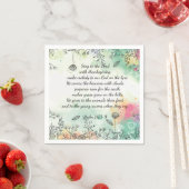 Serviette En Papier Psaume 147 (En situation)