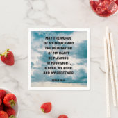 Serviette En Papier Psaume 19:14 Prière Bible Verse (En situation)