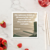 Serviette En Papier Psaume 1 Étudier Dieux Mot Bible Verse (En situation)