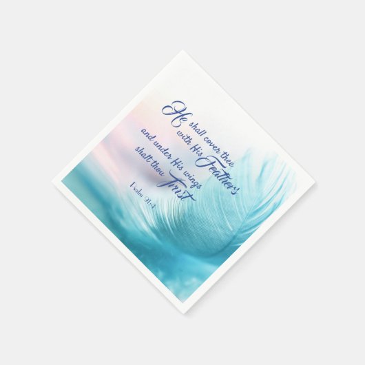 Serviette En Papier Psaume 91:4 Papier serviettes - King James Version (Coin)