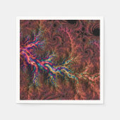 Serviette En Papier Psychédélique Super Trippy Funky Colorful Fractal (Devant)