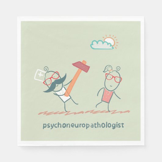 Serviette En Papier Psychoneuropathologiste Docteur And Patient (Devant)
