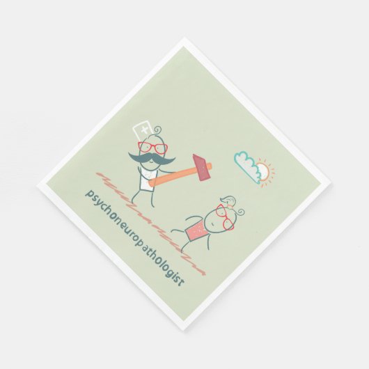 Serviette En Papier Psychoneuropathologiste Docteur And Patient (Coin)