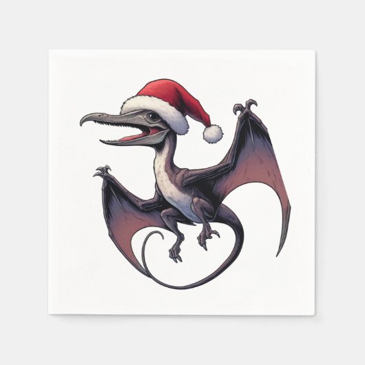 Serviette En Papier Pterodactyle de Noël (Devant)