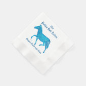 Serviette En Papier Pub anglais Polka Dot Zebra - Bleu (Coin)
