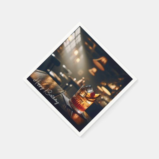 Serviette En Papier Pub Boisson Ancien Pour Anniversaire (Coin)