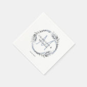 Serviette En Papier Puces monogrammes simples et élégantes (Coin)